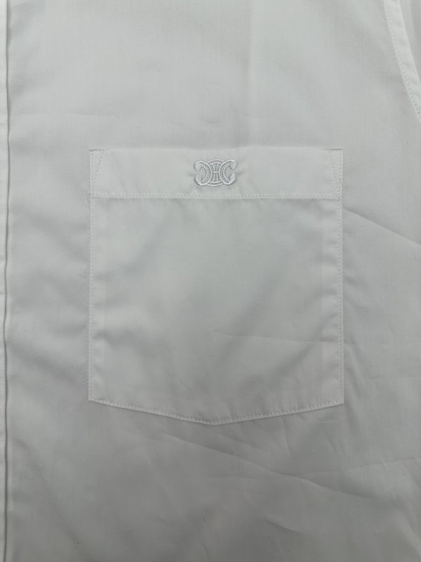 셀린 화이트 자수 포켓 셔츠 001-217067