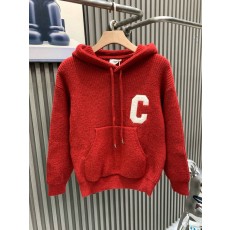 셀린 C 로고 자수 패션 캐주얼 니트 후드티 001-217092