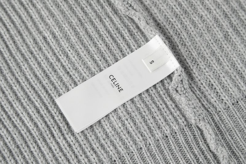 셀린 패치 레터 자수 후드 니트 001-217111