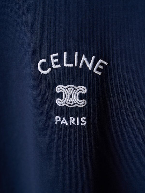 셀린 CELINE 네이비 반팔 티셔츠 001-217137