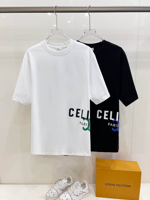 셀린 라운드넥 반팔 티셔츠 001-217167