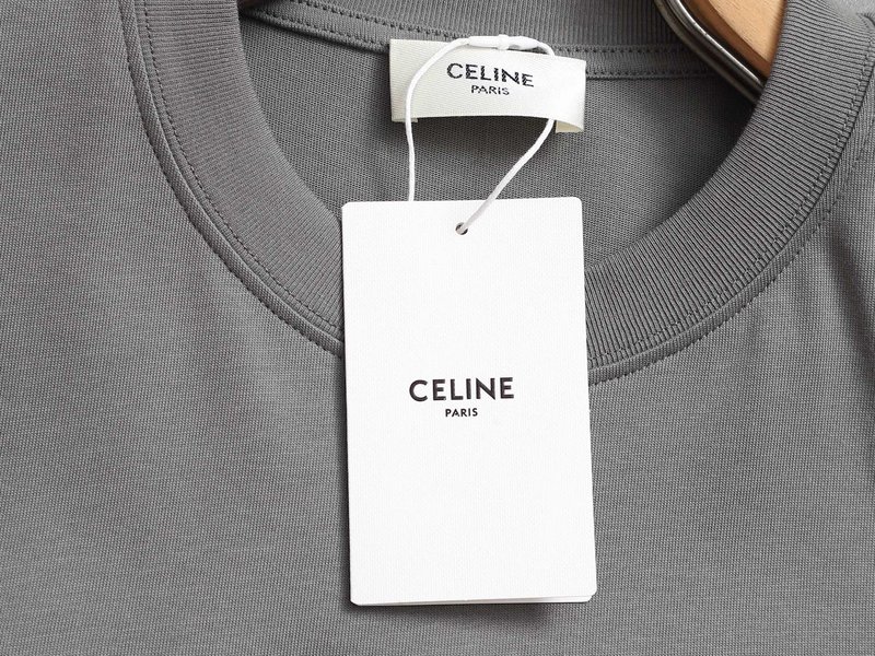 셀린 CELINE 3D 엠보싱 순면 반팔 티셔츠 001-217171