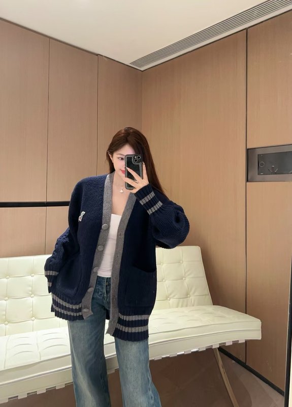 톰브라운 강아지 자수 후드 가디건 001-217249