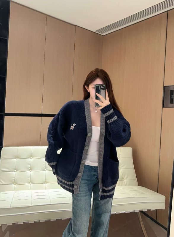 톰브라운 강아지 자수 후드 가디건 001-217249