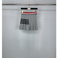 TB 네 줄 스트라이프 칼라 카디건 플리츠 스커트 세트 001-217297