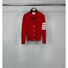 톰브라운 레드 4 바 줄무늬 니트 가디건 001-217324
