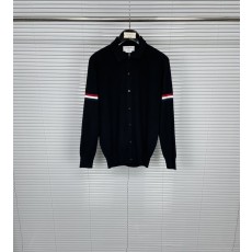 톰브라운 스트라이프 칼라 울 카디건 001-217333