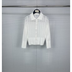 톰브라운 스트라이프 오픈 니트 칼라 카디건 001-217360