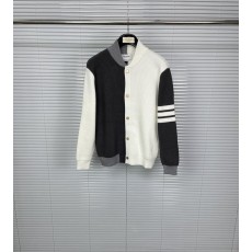 톰브라운 양면 컬러 블록 울 카디건 자켓 001-217412