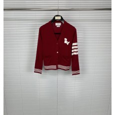 톰브라운 레드 강아지 V 넥 카디건 001-217418