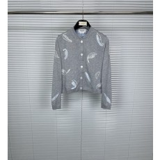 톰브라운 그레이 페더 인타시아 울 니트 카디건 001-217429