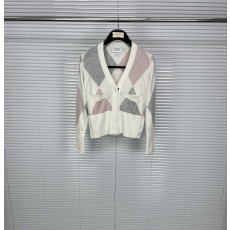 톰브라운 다이아몬드 격자 울 카디건 001-217446