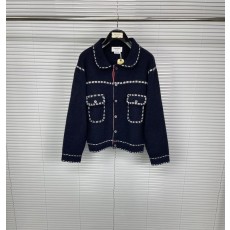 톰브라운 네이비 명선 칼라 카디건 니트 001-217465