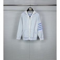 톰브라운 세로 스트라이프 울 후드 카디건 001-217483