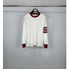 톰브라운 클래식 4 바운즈 라운드넥 면 니트 001-217485