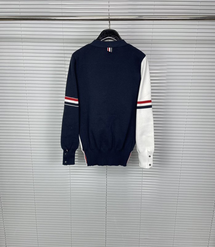 톰브라운 TB 더블 스트라이프 울 혼방 카디건 001-217490