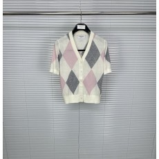 톰브라운 레트로 컬러블록 아가일 V 니트 가디건 001-217509