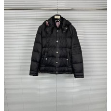 톰브라운 블랙 후드 탈착 가능한 롱패딩 자켓 001-217565