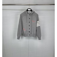 톰브라운 자수 스트라이프 후드 니트 가디건 001-217579