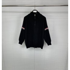 톰브라운 레드 화이트 블루 스트라이프 지퍼 카디건 001-217582