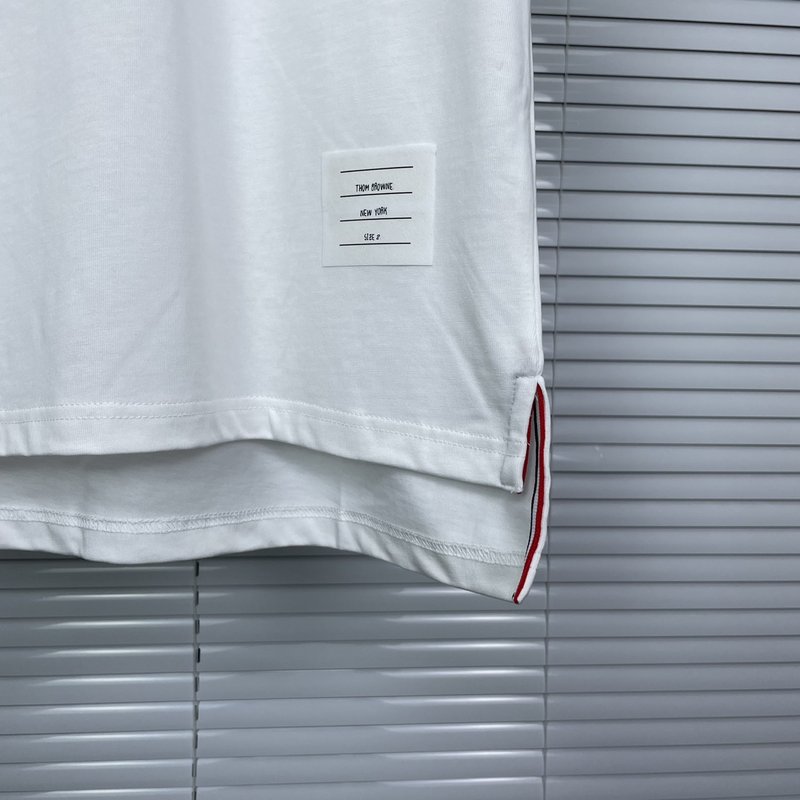 톰브라운 춘하 4 바 라운드 반팔 티셔츠 001-217624
