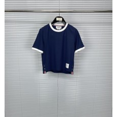 톰브라운 컬러 블록 반팔 티셔츠 스커트 001-217674