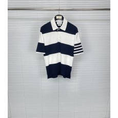 톰브라운 스트라이프 니트 폴로 반팔 티셔츠 001-217721