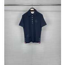 톰브라운 페이즐리 자수 칼라 반팔 티셔츠 001-217727