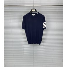 톰브라운 4 바 니트 라운드 넥 반팔 티셔츠 001-217747
