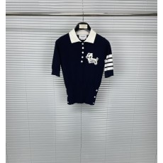 톰브라운 자수 스트라이프 반팔 폴로 001-217764
