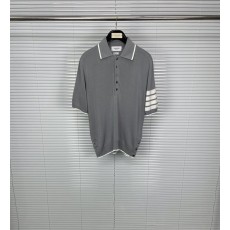 톰브라운 실크 혼방 4 바 포로 셔츠 반팔 001-217804
