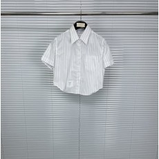톰브라운 여성 스트라이프 반팔 셔츠 001-217815
