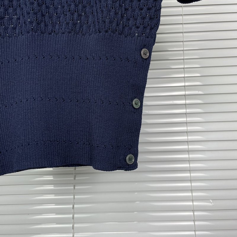 톰브라운 홀로우 칼라 POLO 셔츠 001-217816