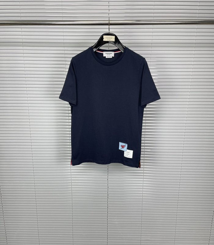 브라운 Thom Browne 순면 티셔츠 001-217826