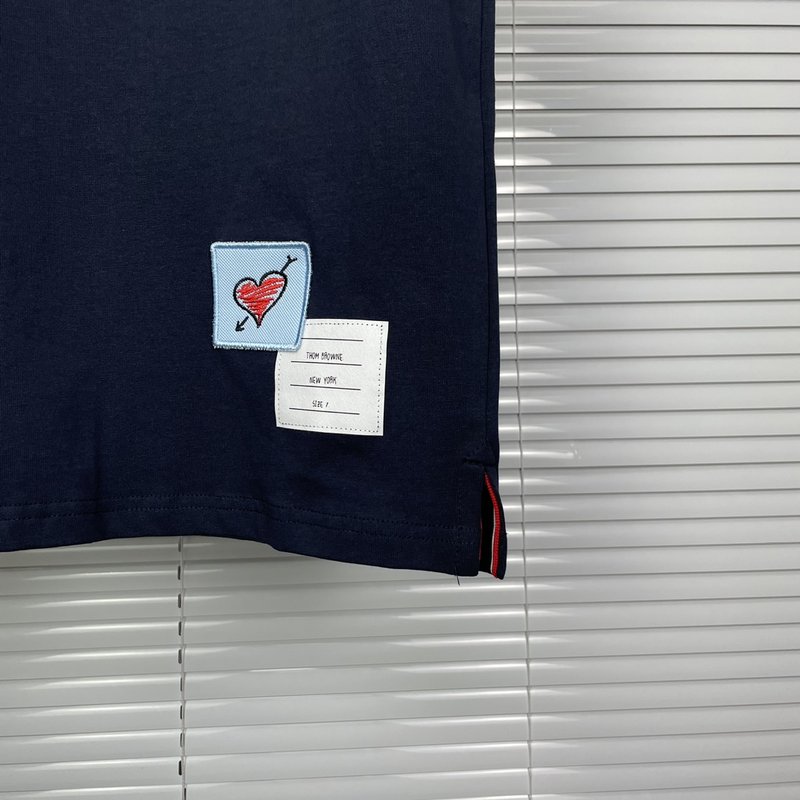 브라운 Thom Browne 순면 티셔츠 001-217826
