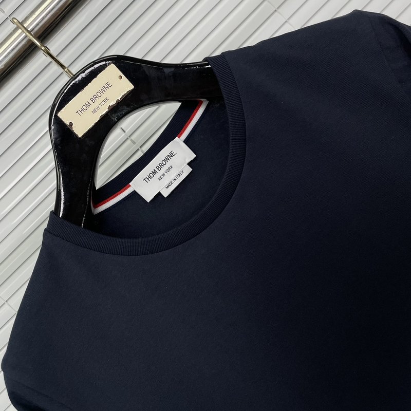 브라운 Thom Browne 순면 티셔츠 001-217826