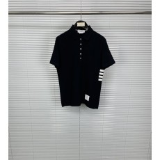 톰브라운 사이드 4 바 스트라이프 순면 폴로 셔츠 001-217837