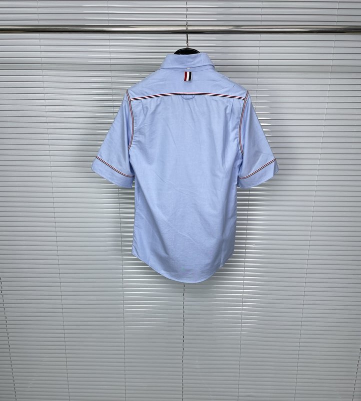 톰브라운 그로그레인 트림 반팔 셔츠 001-217844