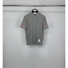 톰브라운 듀얼 스트라이프 칼라 순면 폴로 셔츠 001-217851