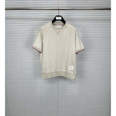 톰브라운 소매 스트라이프 피케 티셔츠 001-217865