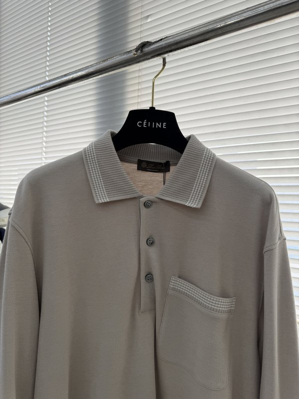로로피아나 남성 니트 칼라 긴팔 셔츠 001-217892