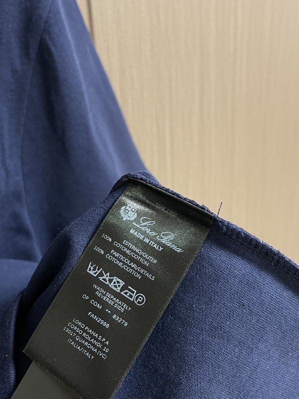 로로피아나 양면 액상 암모니아 면 반팔 티셔츠 001-217939