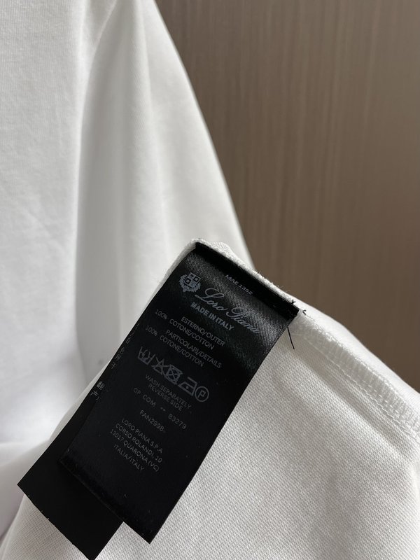로로피아나 여름 양면 액면 코튼 반팔 티셔츠 001-217951