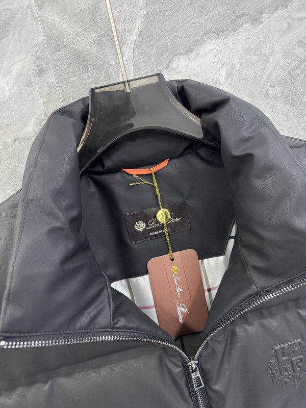 로로피아나 남성 프로틴 가죽 조끼 패딩 베스트 001-217965