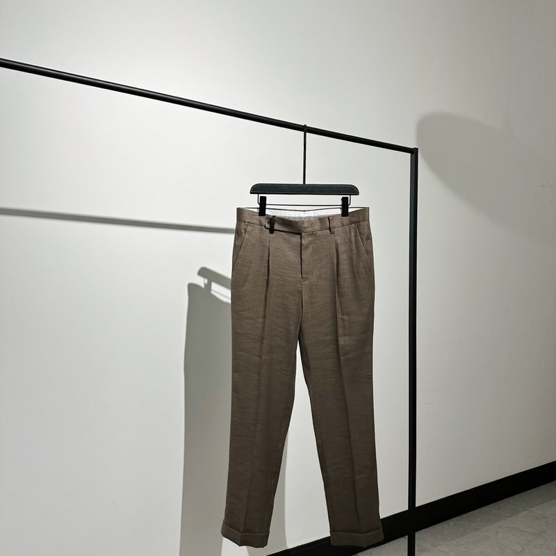 린넨 혼방 남성 캐주얼 슬랙스 001-217986