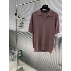 로로피아나 남성 면 실크 폴로 셔츠 001-218018
