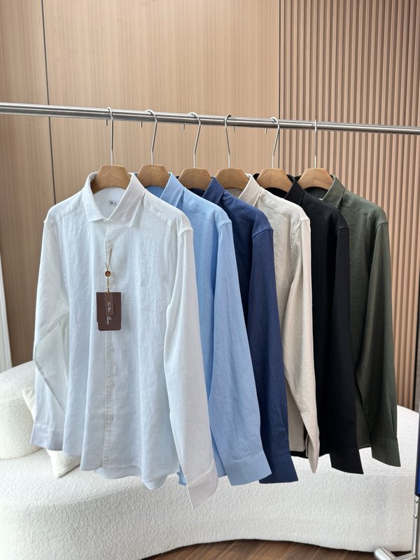 로로피아나 남성 린넨 긴팔 셔츠 001-218044