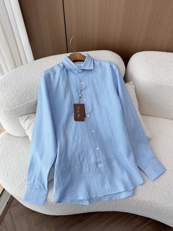 로로피아나 남성 린넨 긴팔 셔츠 001-218044