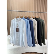 로로피아나 남성 린넨 긴팔 셔츠 001-218044