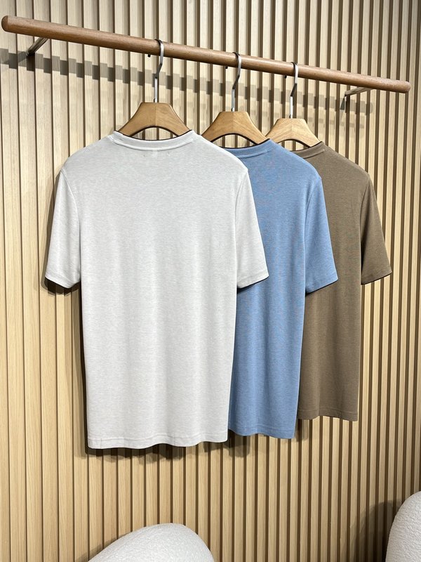 로로피아나春夏 라운드넥 반팔 티셔츠 001-218055